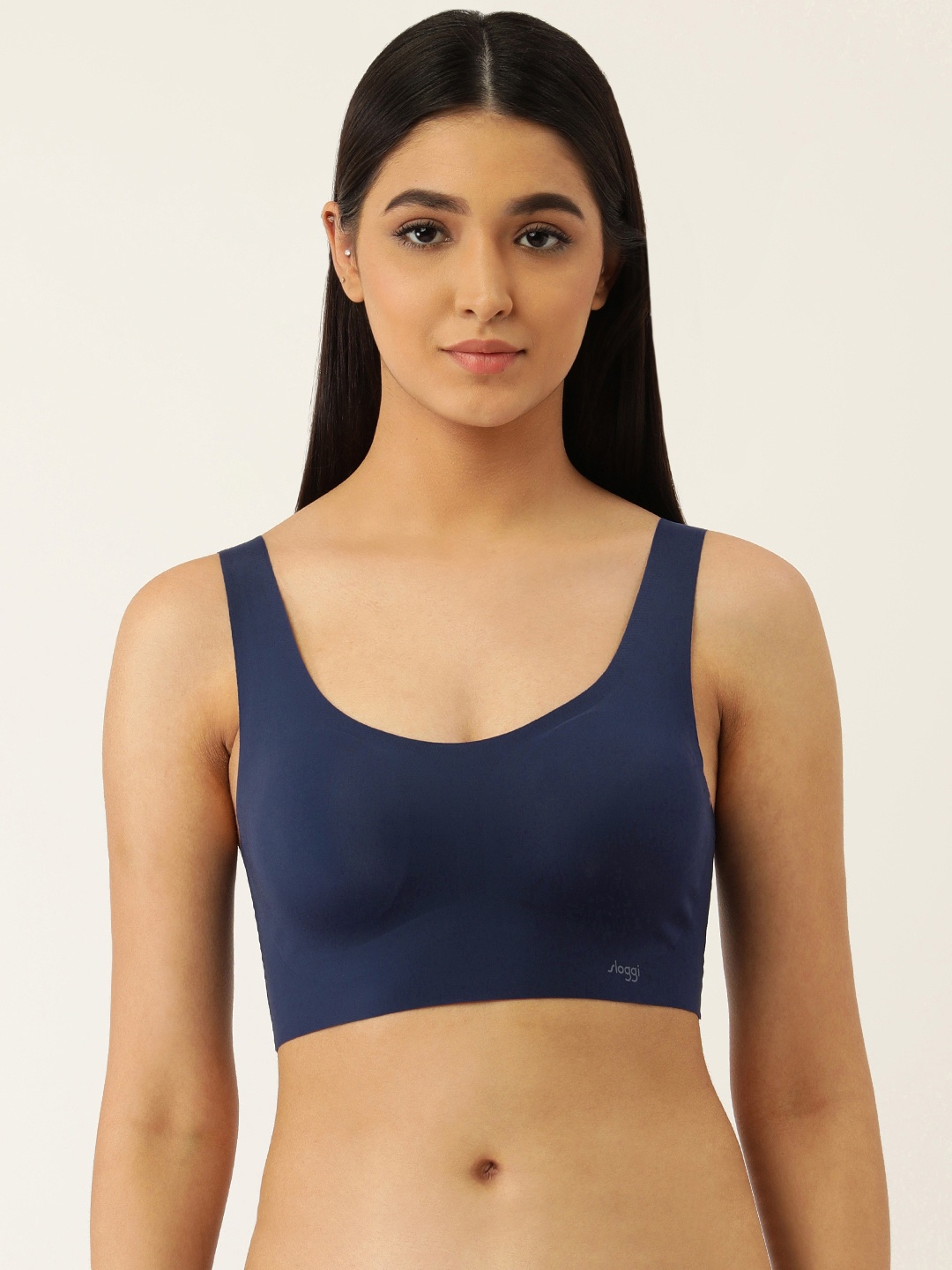 

Sloggi Woman Zero Feel Removable Padded Non-Wired Slip-On Bra, Navy blue