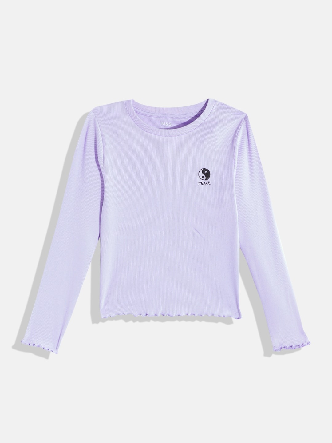 

Marks & Spencer Girls Ribbed Top, Lavender