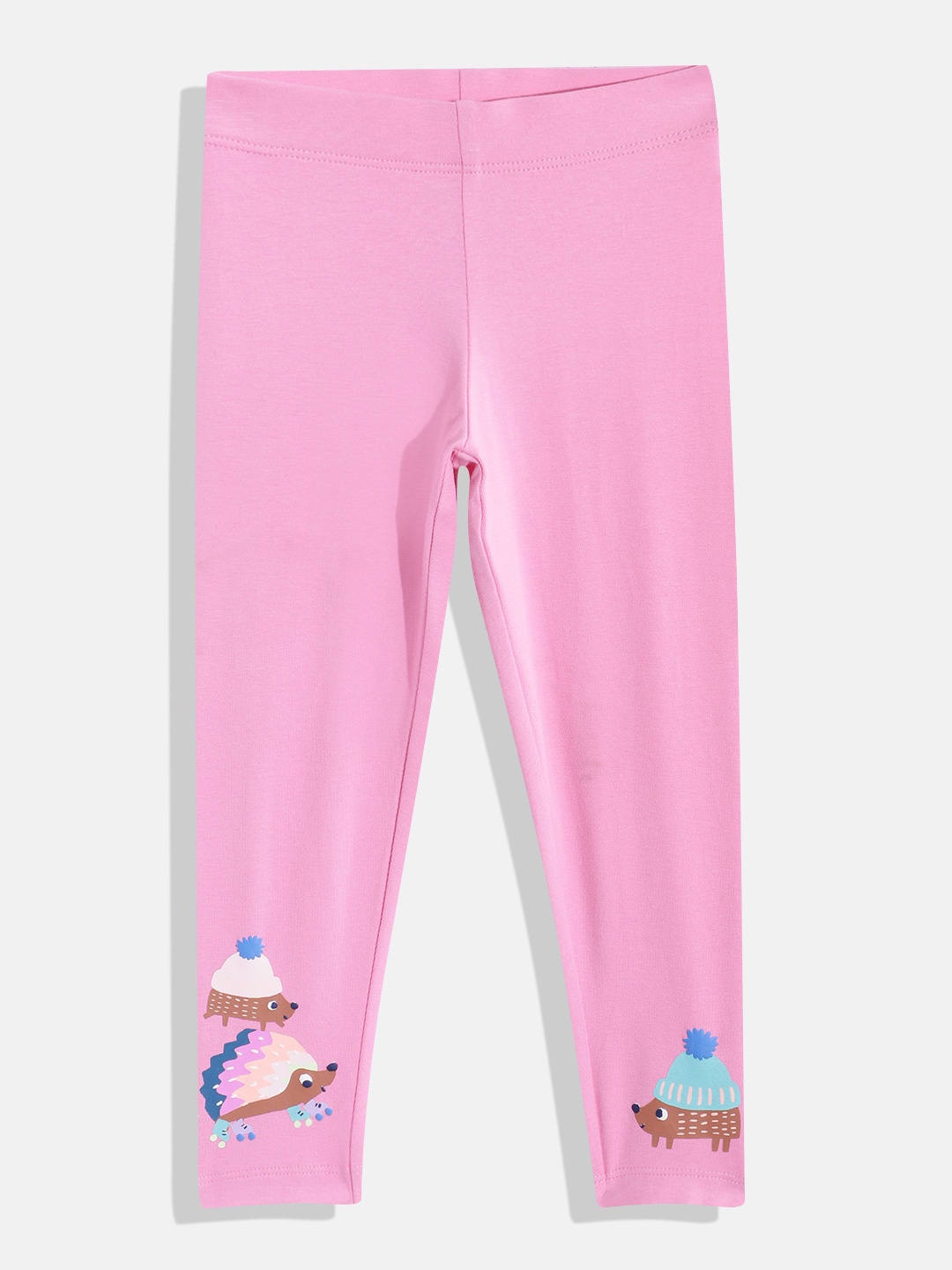 

Marks & Spencer Girls Hedgehog Printed Stretchable Leggings, Pink