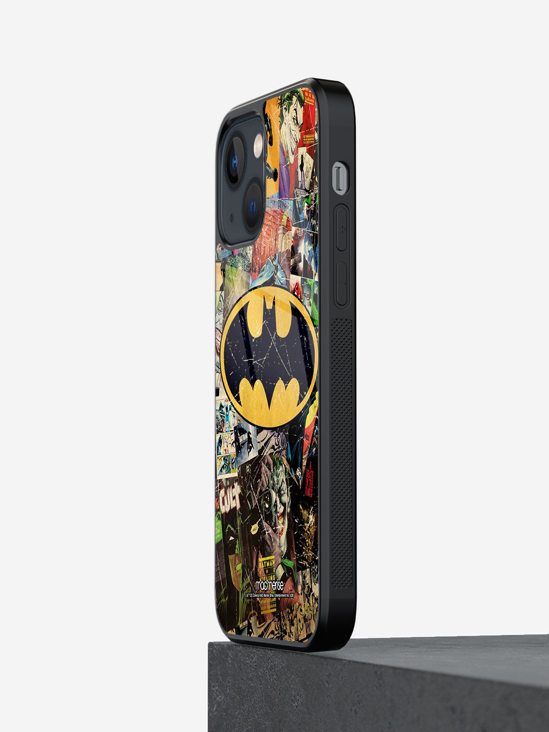 

macmerise Black Printed Comic Bat iPhone 13 Back Case