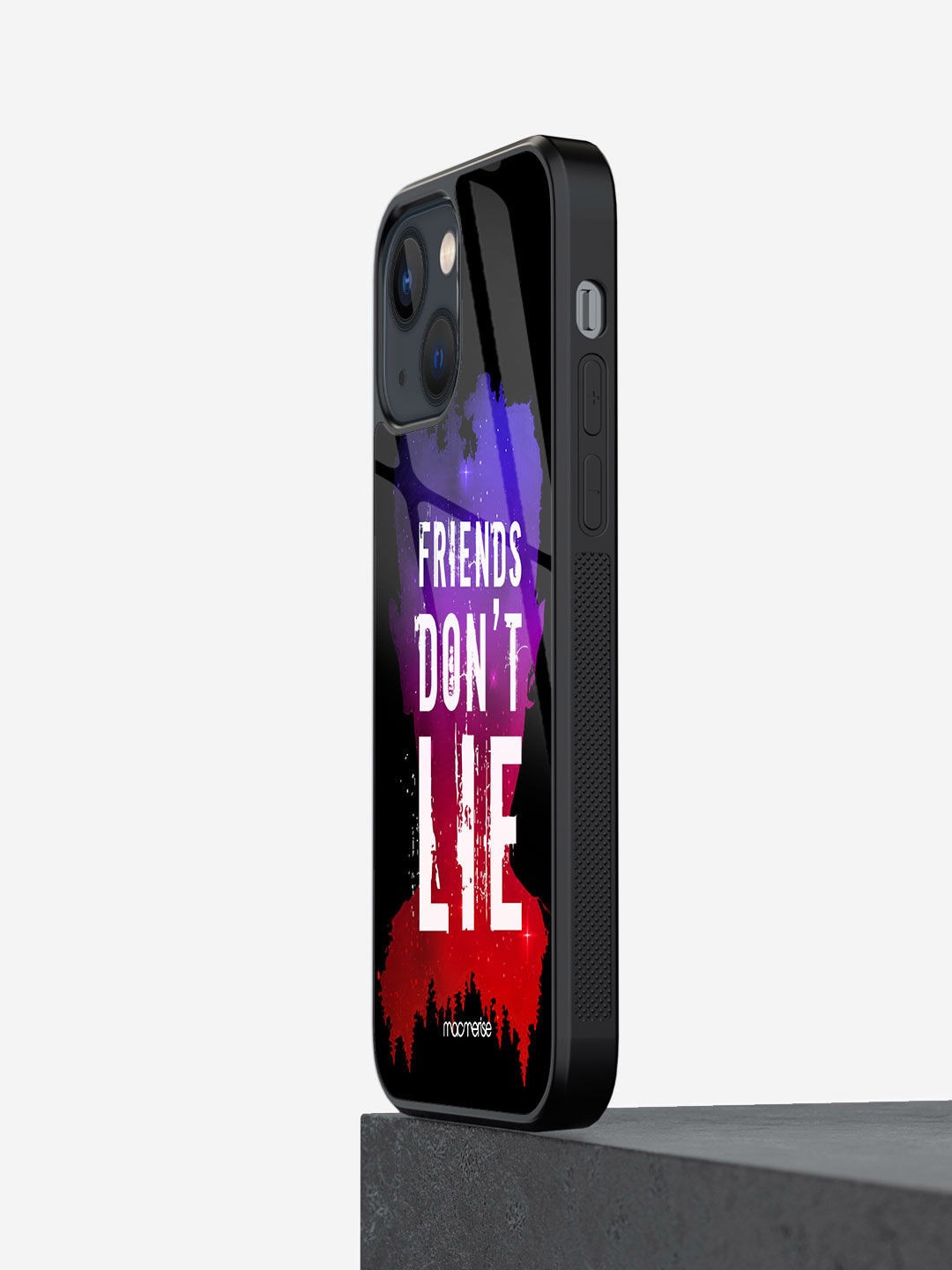 

macmerise Black & Blue Typography Printed Iphone 13 Mobile Back Case