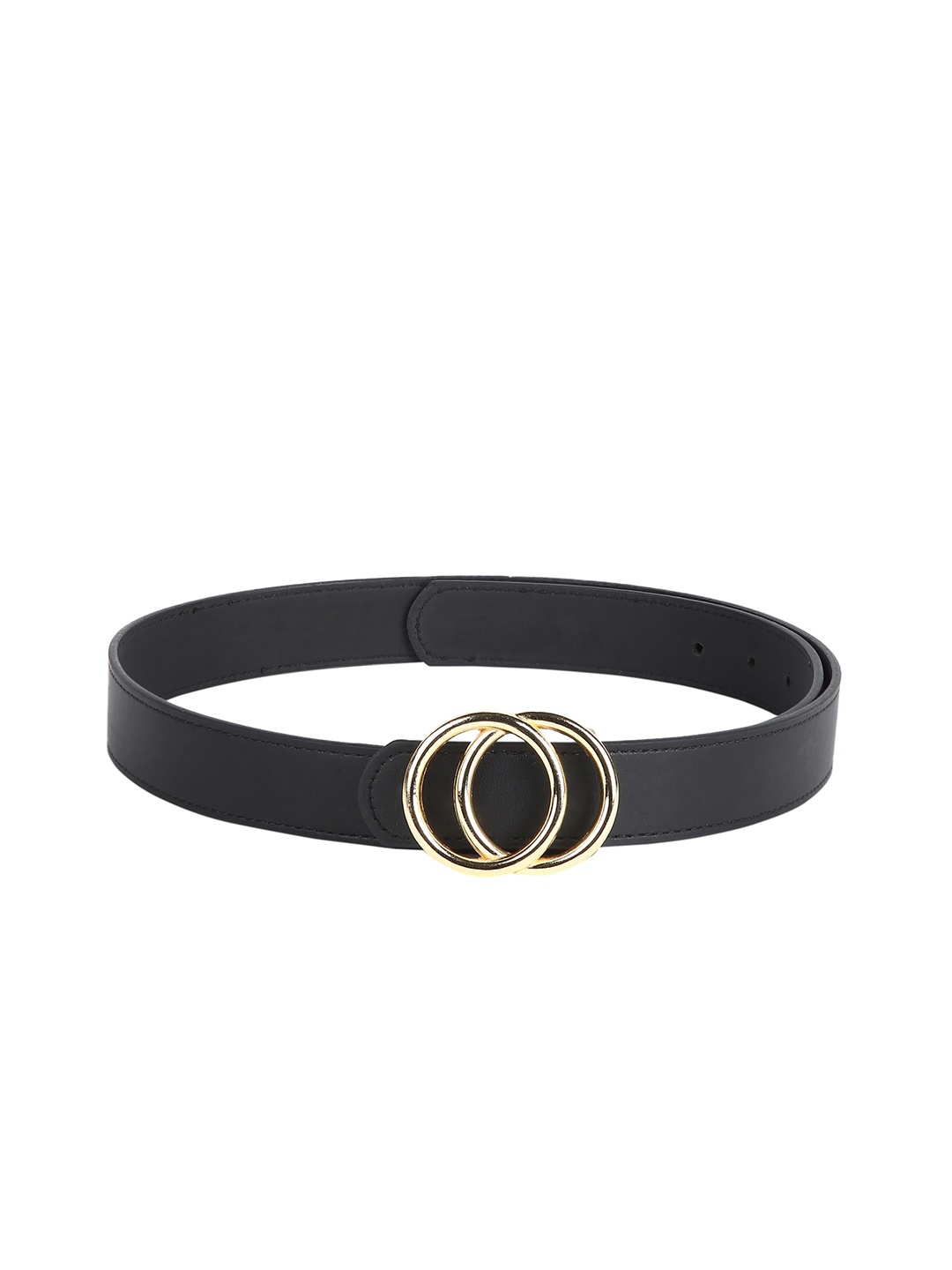 

CRUSSET Women Black Solid Push Pin Belt