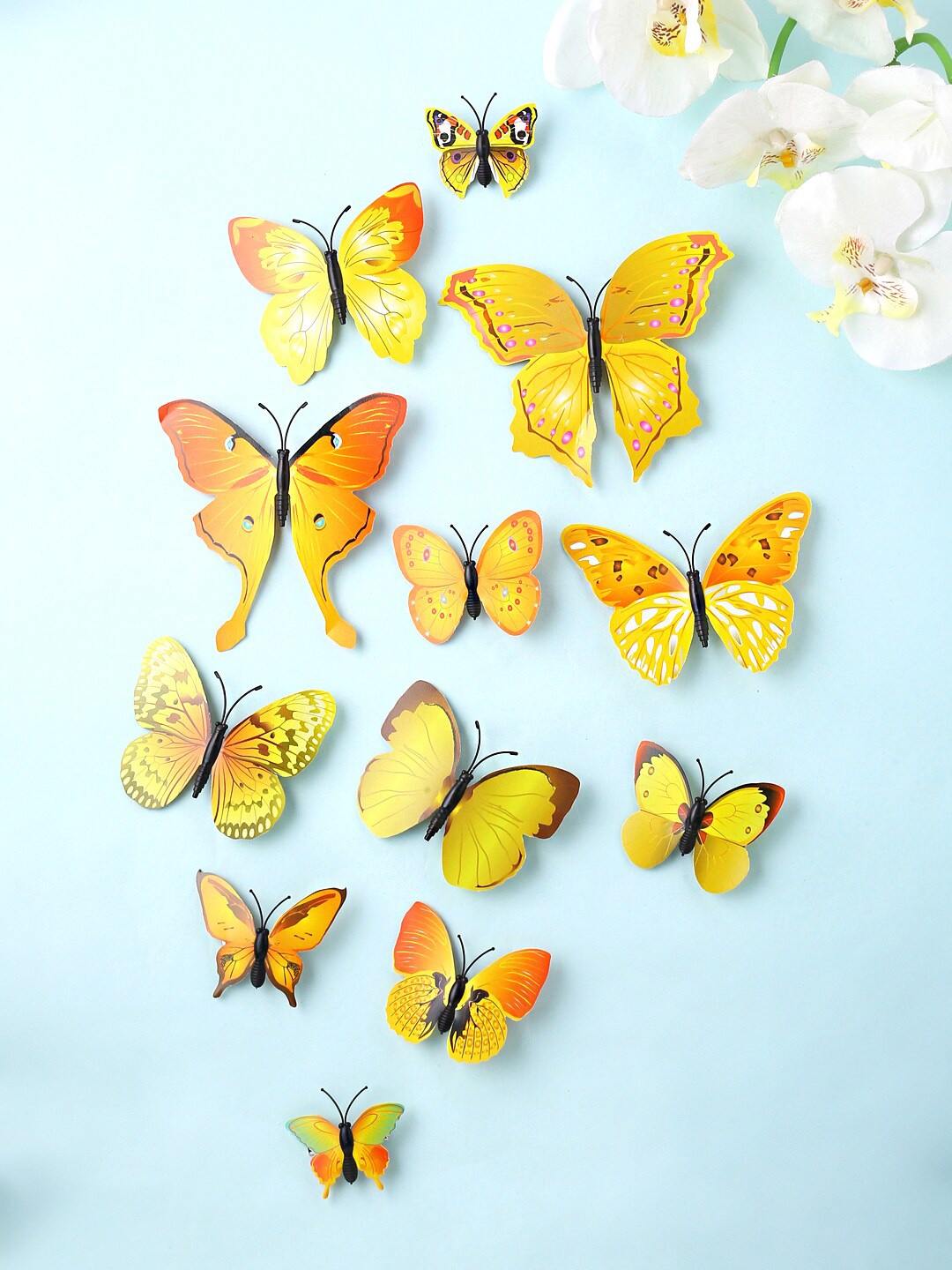 

Melbees by Yellow Chimes Set of 12 Yellow Butterfly Hair Accessories Alligator Clips