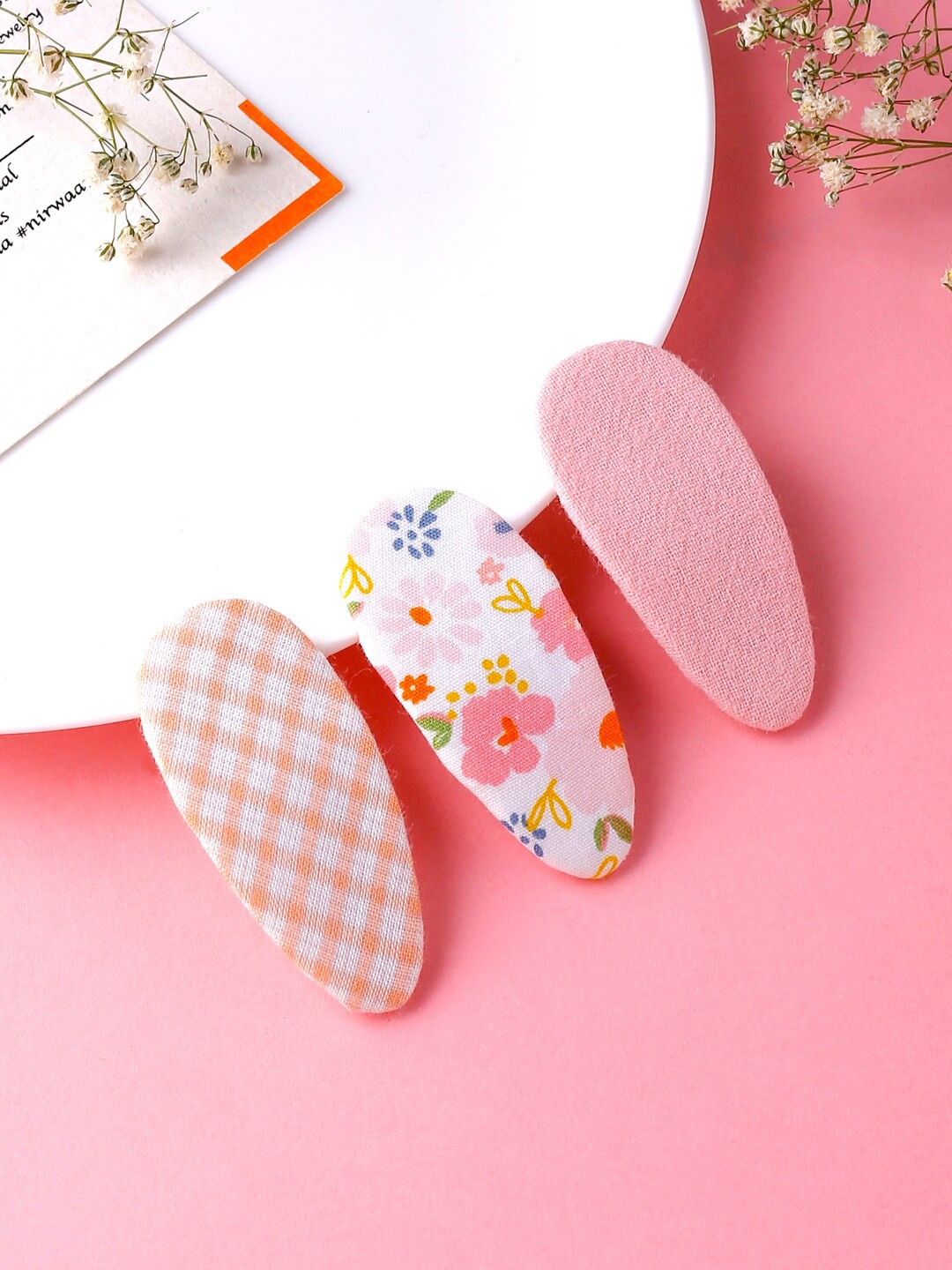 

Melbees by Yellow Chimes Girls Set of 3 Tic Tac Hair Clips, Pink