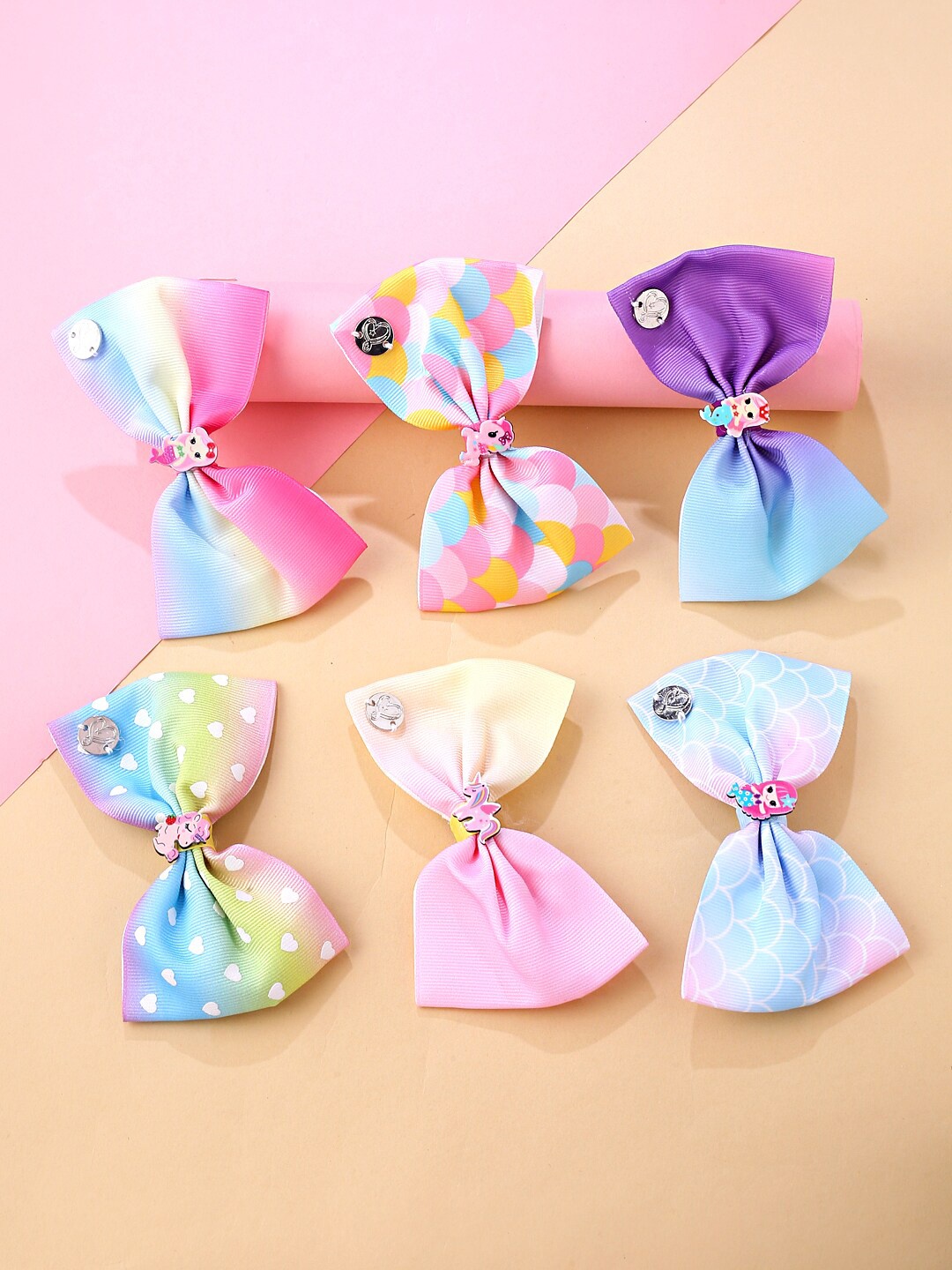 

Melbees by Yellow Chimes Girls Multicoloured Set of 6 Alligator Hair Clip, Multi