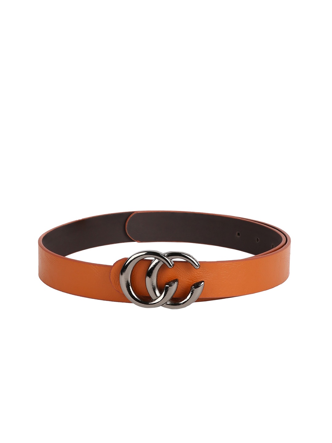 

CRUSSET Women Tan Solid Slim Belt