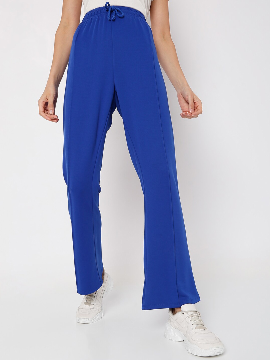 

Vero Moda Women Blue Flared High-Rise Trousers