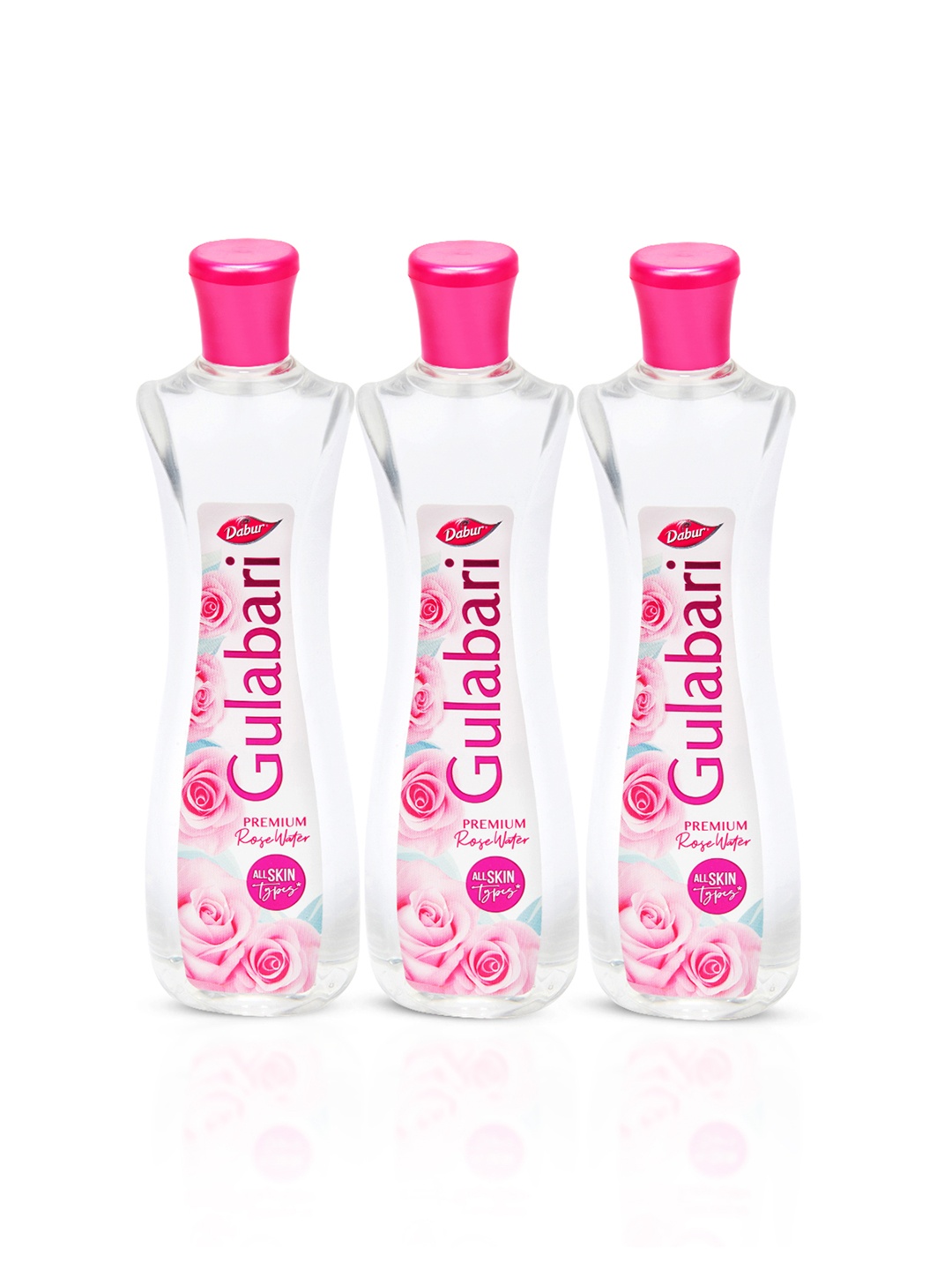 Dabur Set of 3 Gulabari Premium Rose Water For Hydrated