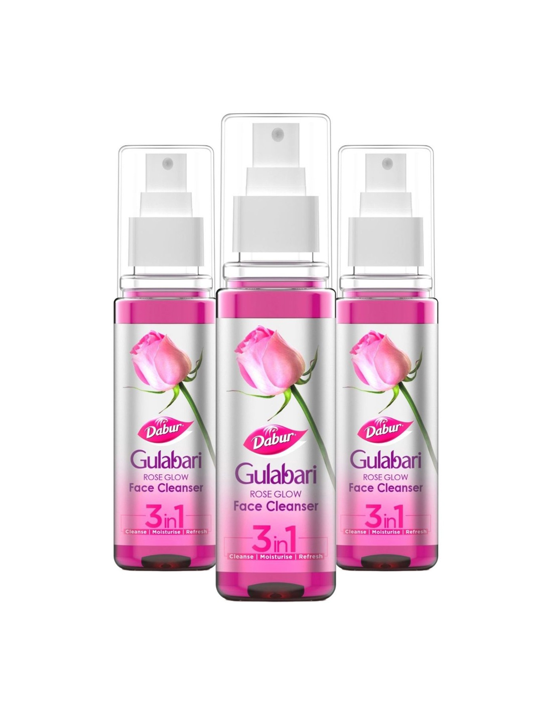 

Dabur Gulabari Set Of 3 Rose Glow Face Cleanser For Balanced & Hydrated Skin- 100ml Each, Pink