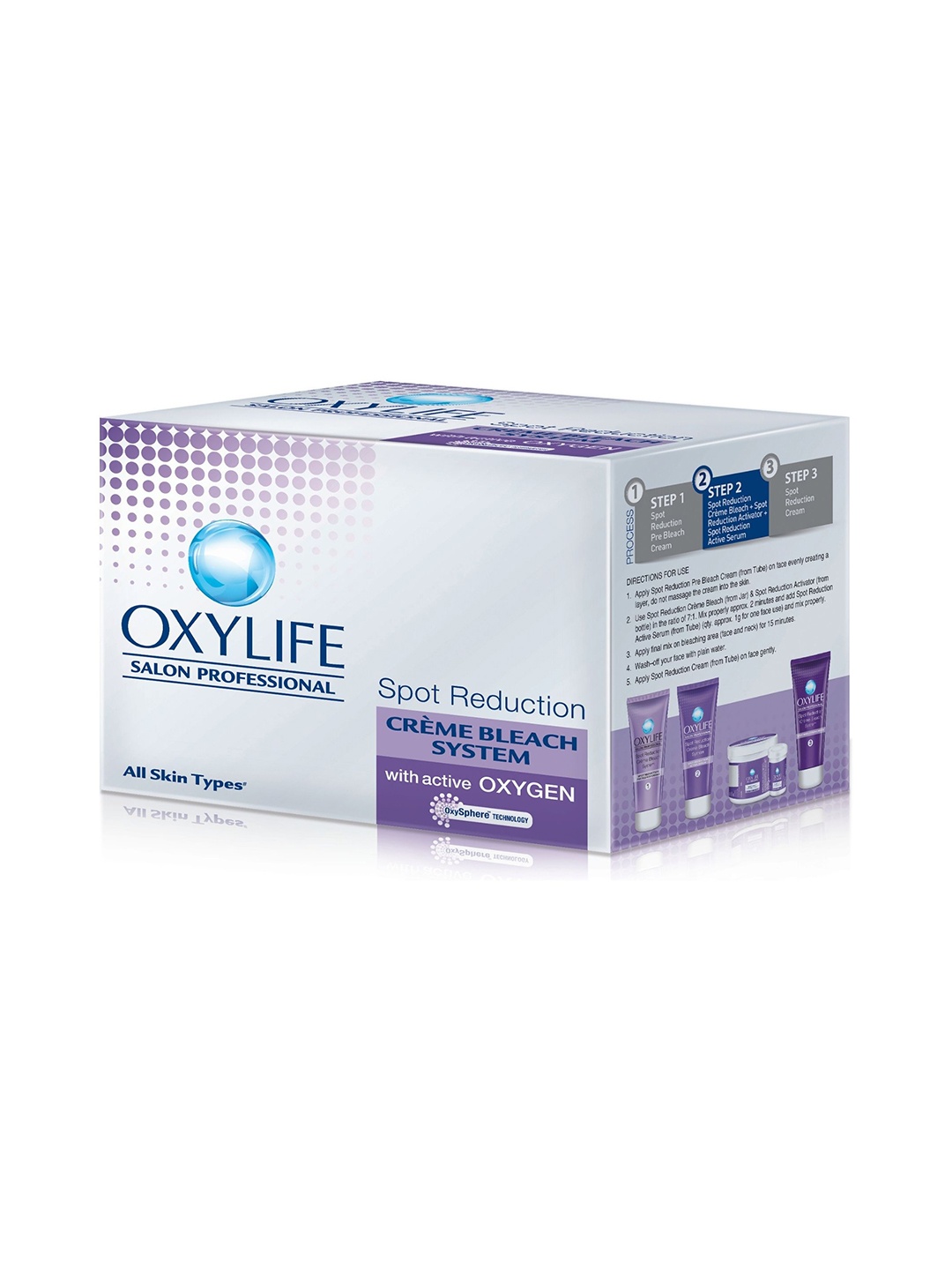 

OXYLIFE Salon Professional Spot Reduction Creme Bleach System with Active Oxygen - 345 g, White