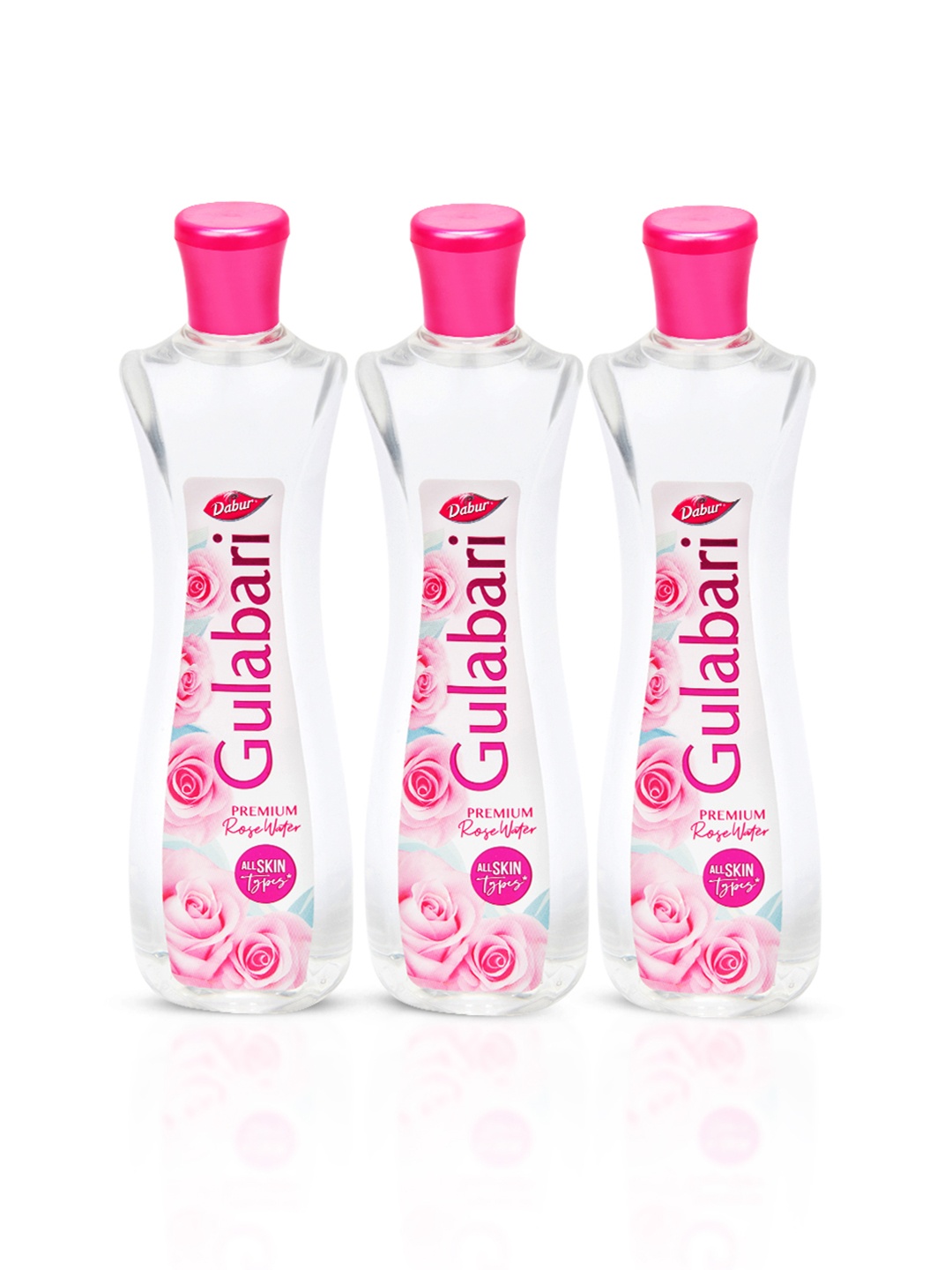 

Dabur Set of 3 Gulabari Premium Rose Water Face Toner For Hydrated Skin - 250ml Each, Pink