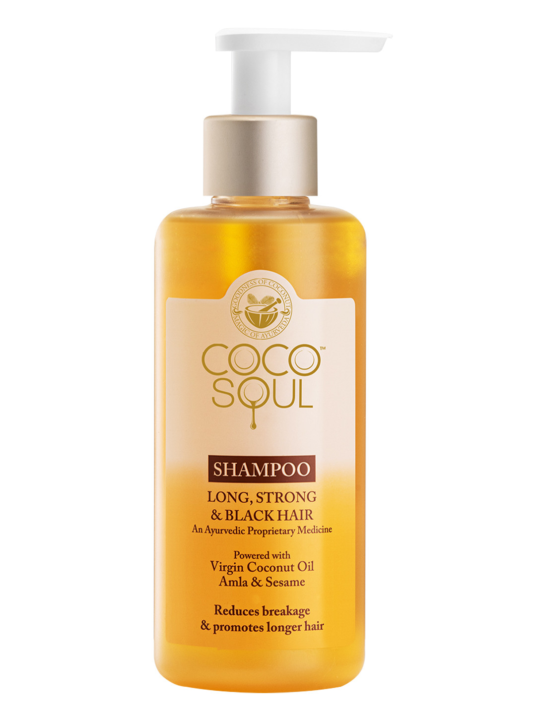 

Coco Soul Shampoo for Long, Strong & Black Hair with Amla & Sesame 200ml, Brown