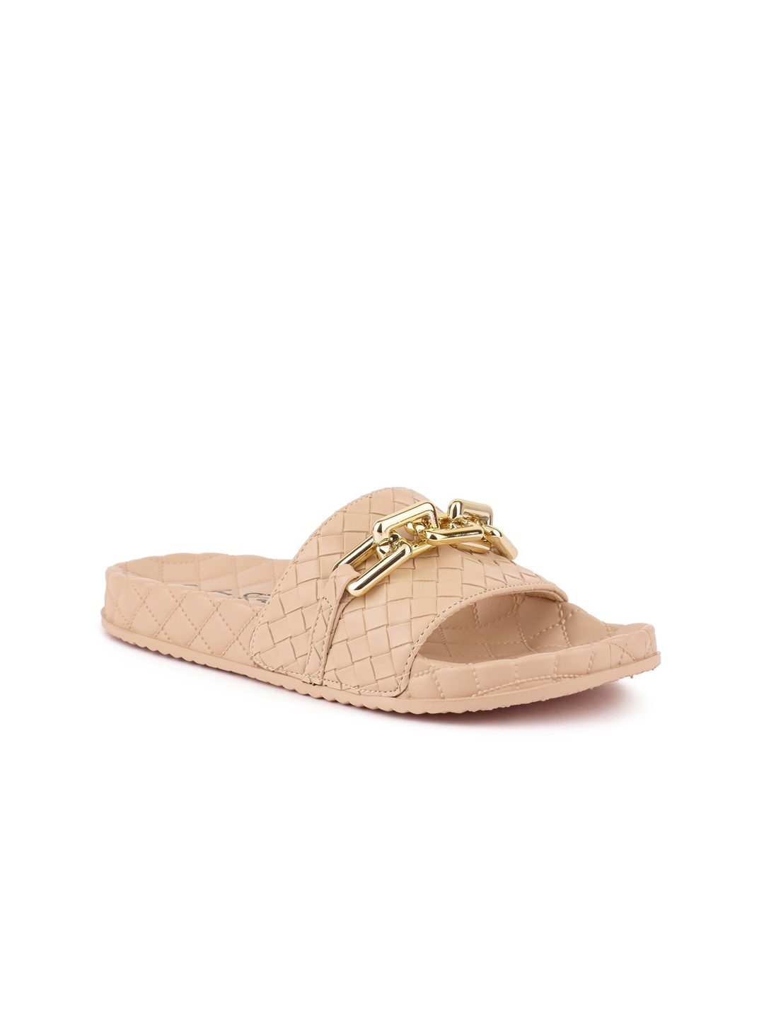 

London Rag Women Beige Open Toe with Buckles Flats