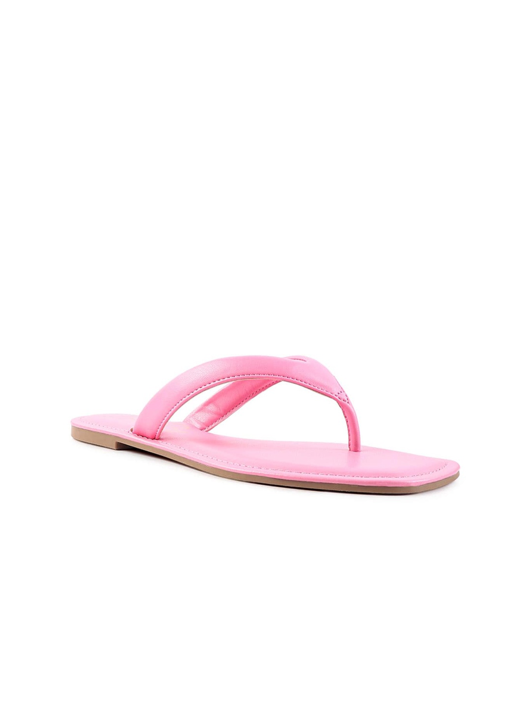 

London Rag Women Pink Open Square Toe Flats