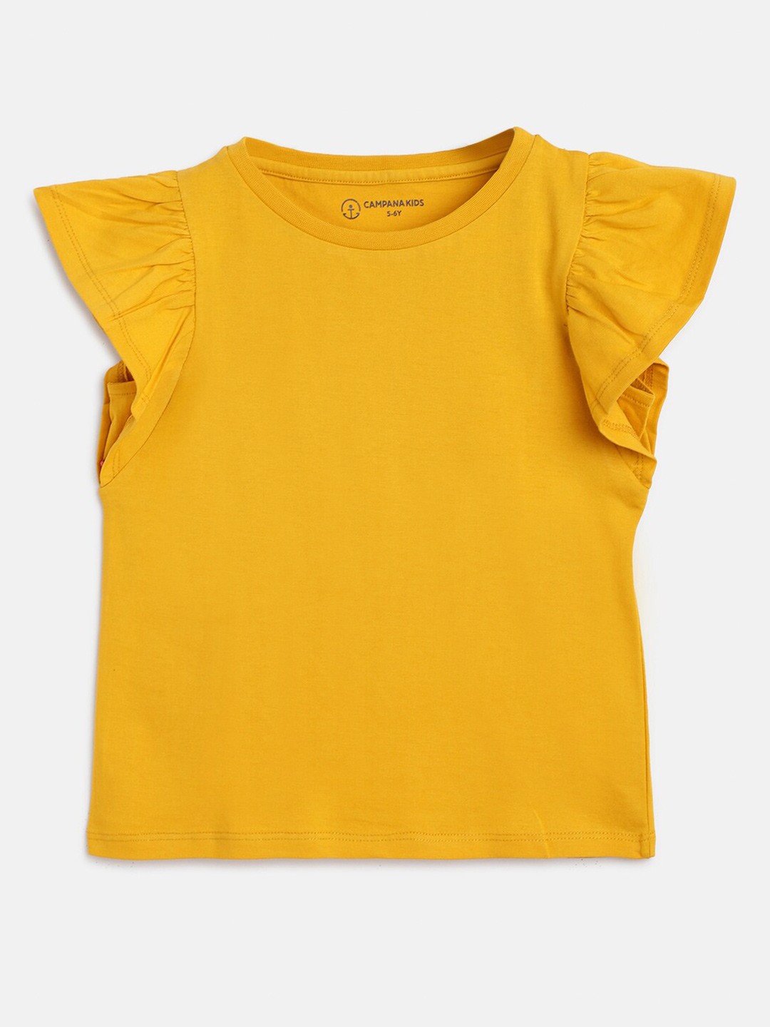 

Campana Girls Yellow Solid T-shirt