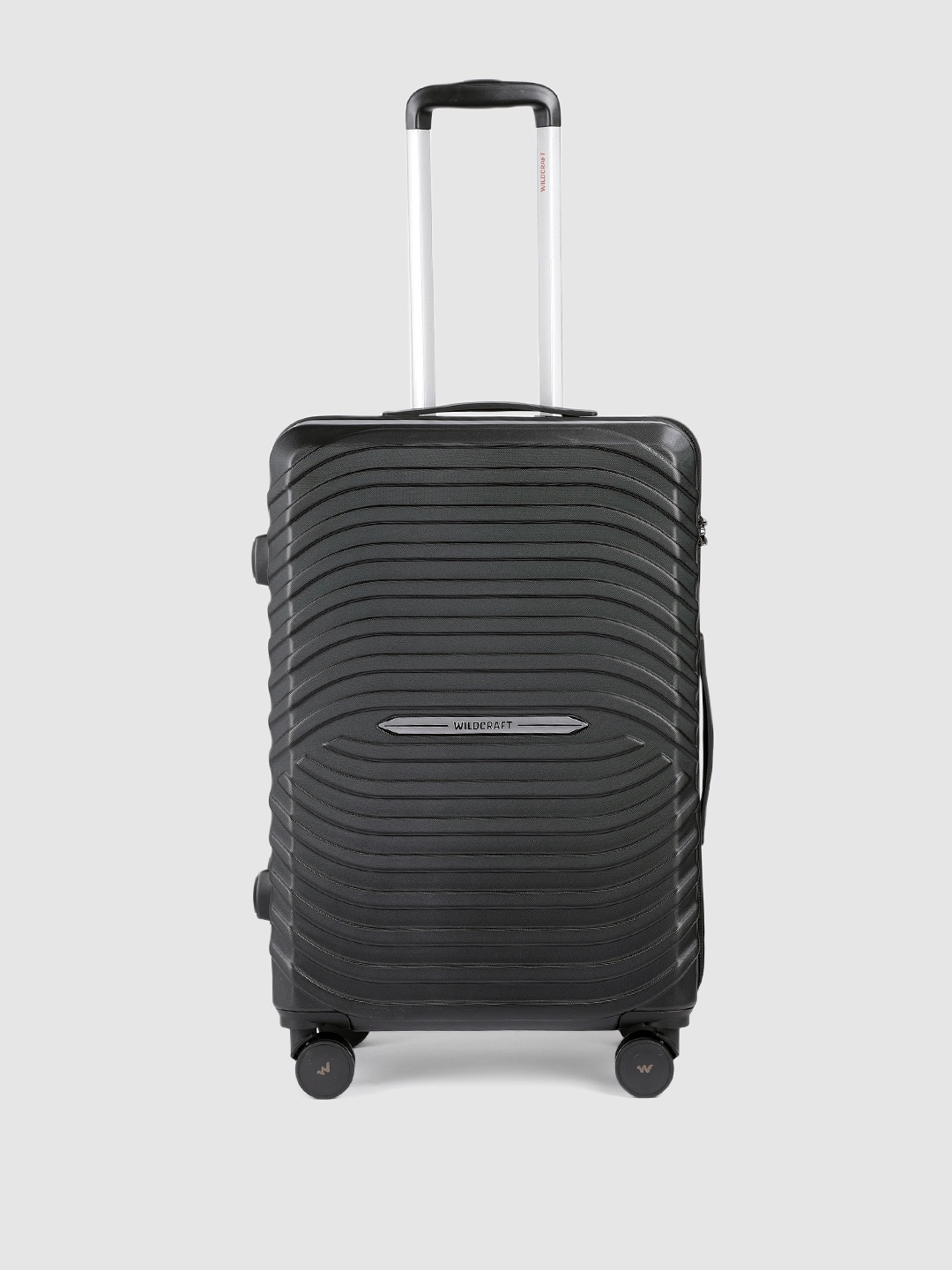 

Wildcraft Helios Textured Hard Sided Medium Trolley Suitcase, Black