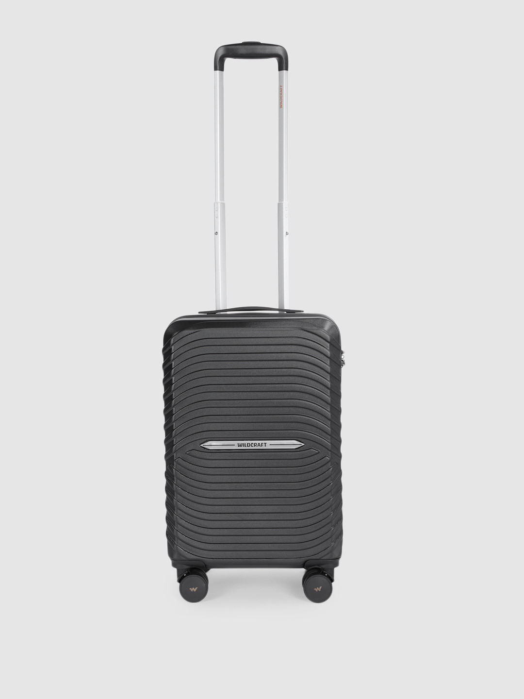 

Wildcraft Helios Textured Hard Sided Cabin Trolley Suitcase, Black