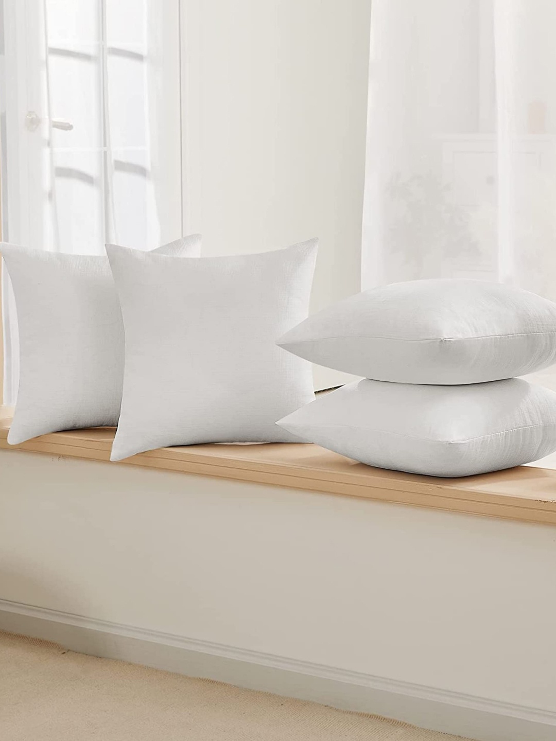 

Bajo's Set Of 4 White Solid Square Cushion Fillers