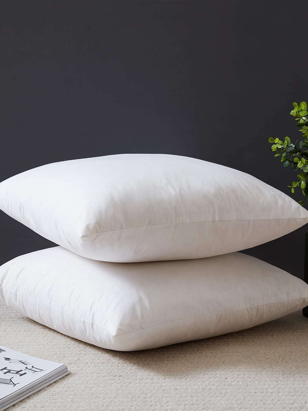 

Bajo's Set Of 2 White Solid Square Cushion Fillers