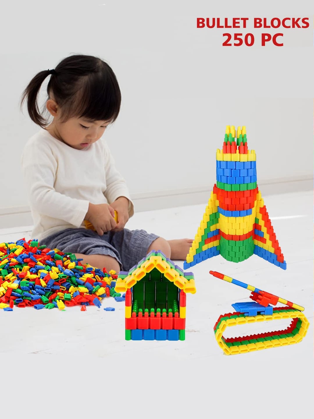 

WEMBLEY Kids Educational Building Block Playset-250 Pcs, Green