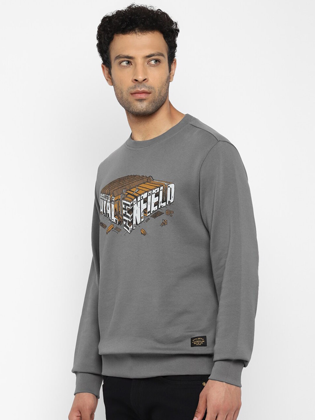 

Royal Enfield Men Grey Printed Sweatshirt