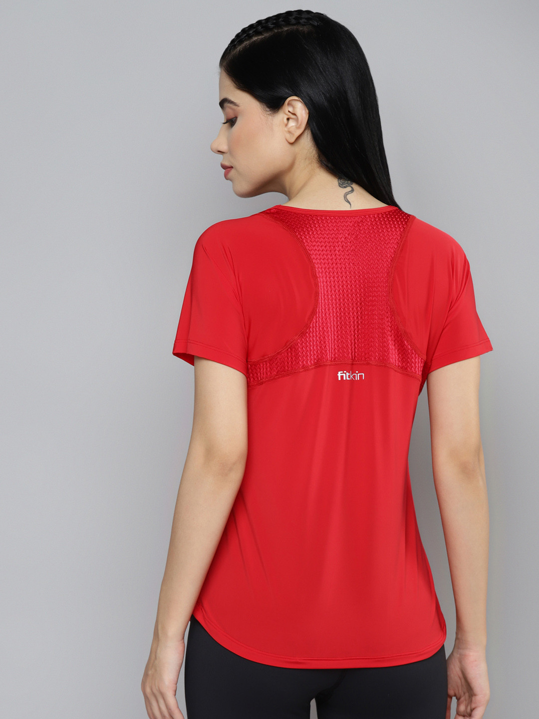 

Fitkin Women Red Solid T-shirt