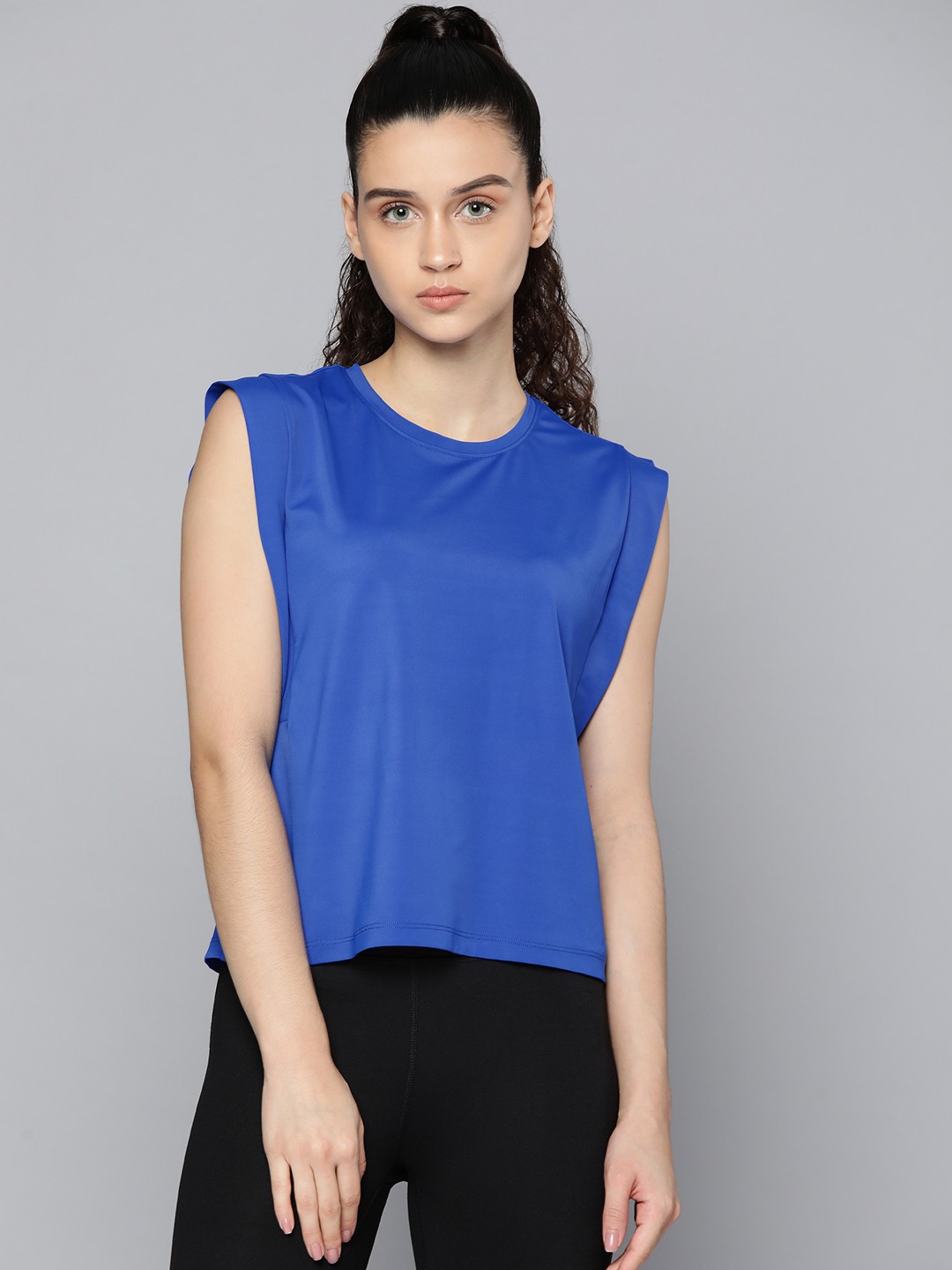

Fitkin Women Navy Blue Solid T-shirt