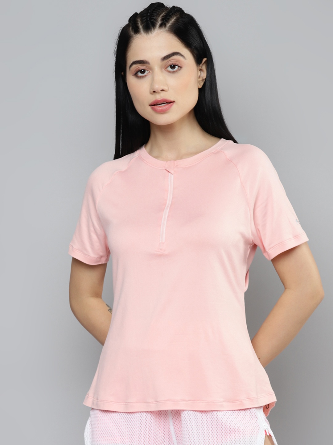 

Fitkin Women Pink Solid T-shirt