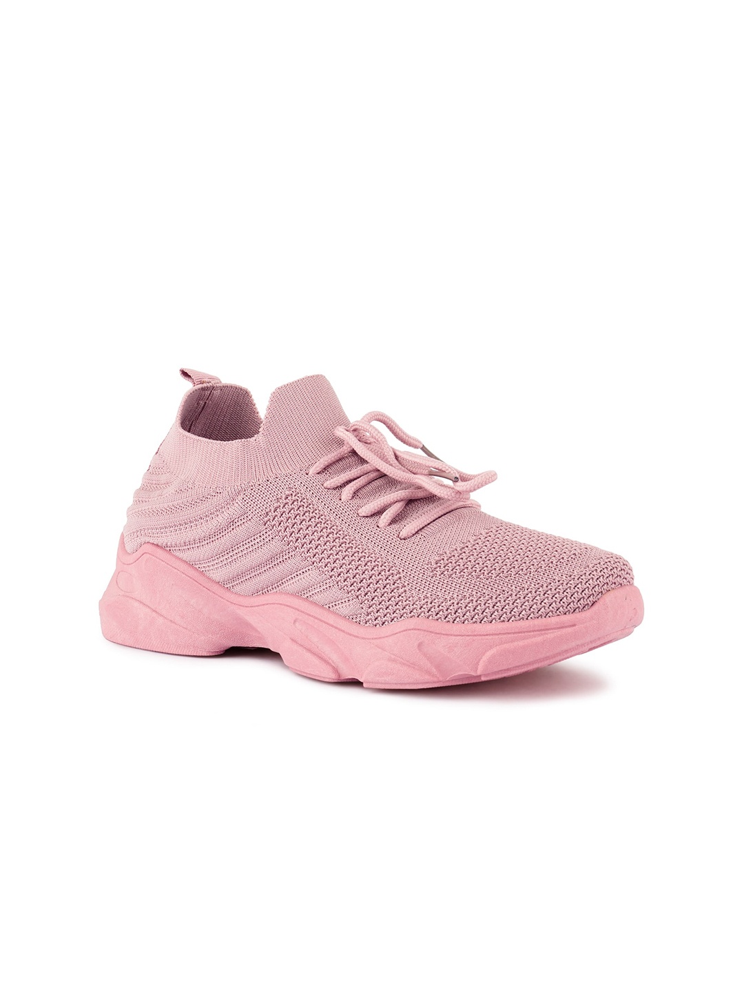 

London Rag Women Pink Woven Design Sneakers