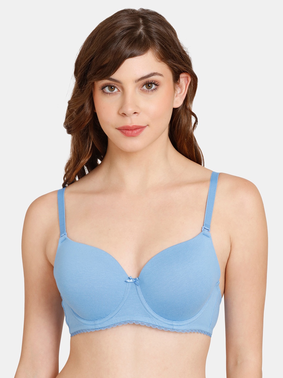 

Rosaline by Zivame Blue Underwired Lightly Padded Bra