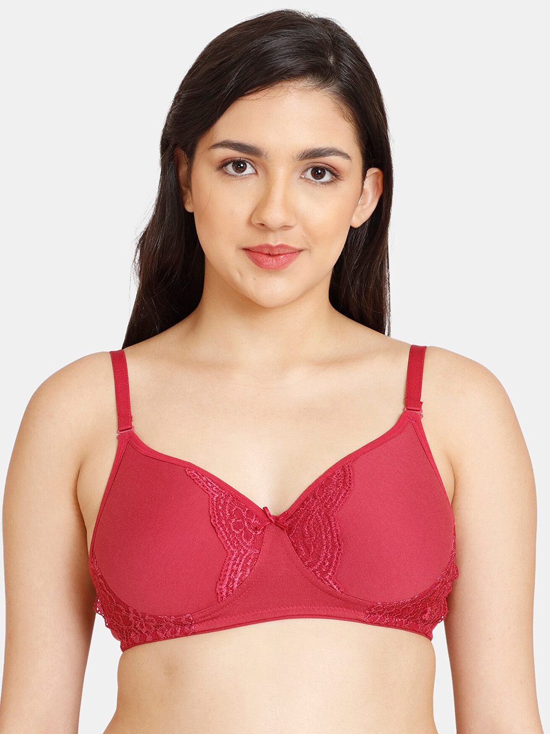 

Rosaline by Zivame Pink Lightly Padded & Non Wired Solid Bra