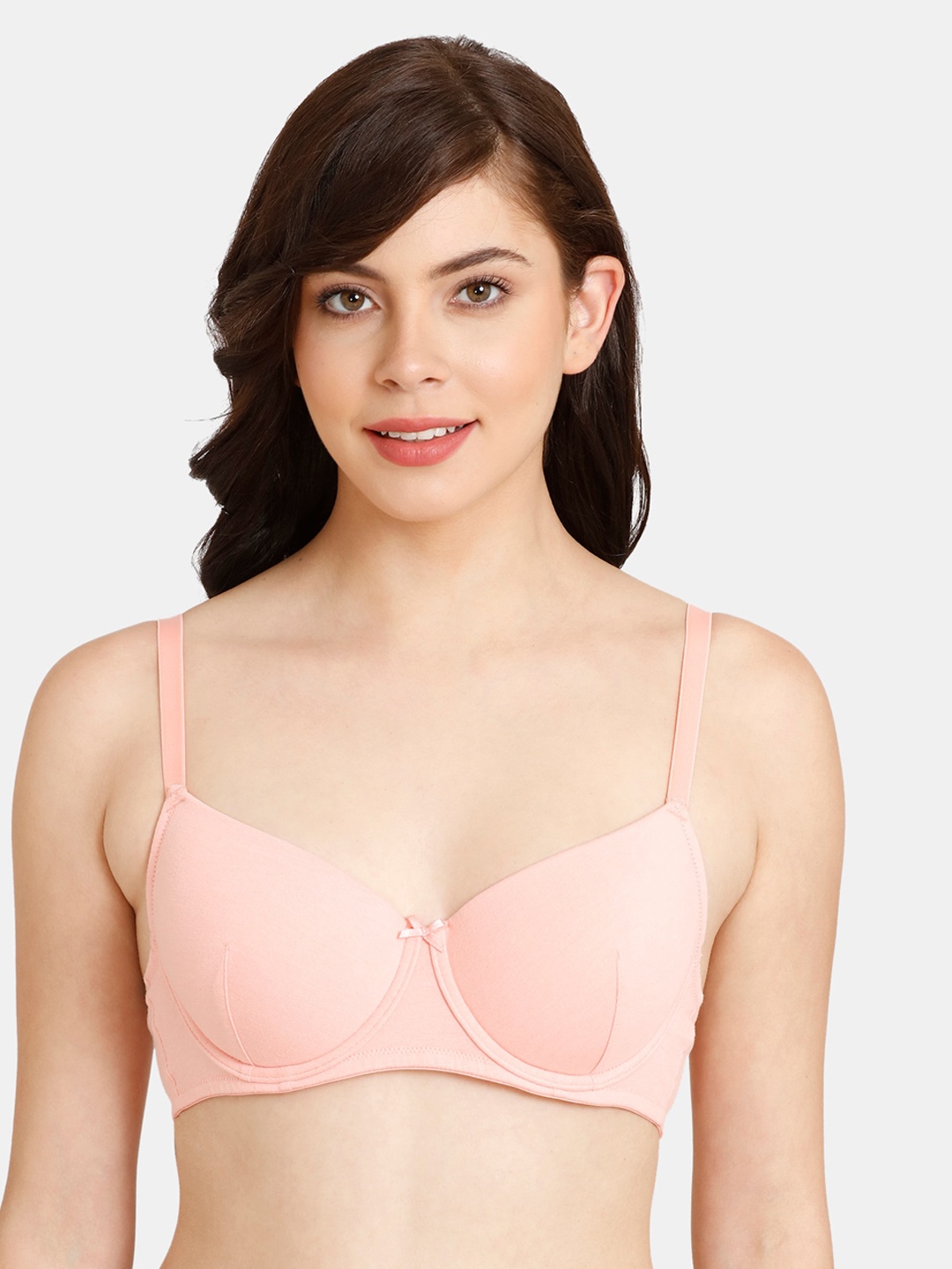 

Rosaline by Zivame Pink Lightly Padded Non-Wired T-shirt Bra-RO1211FASHCPINK