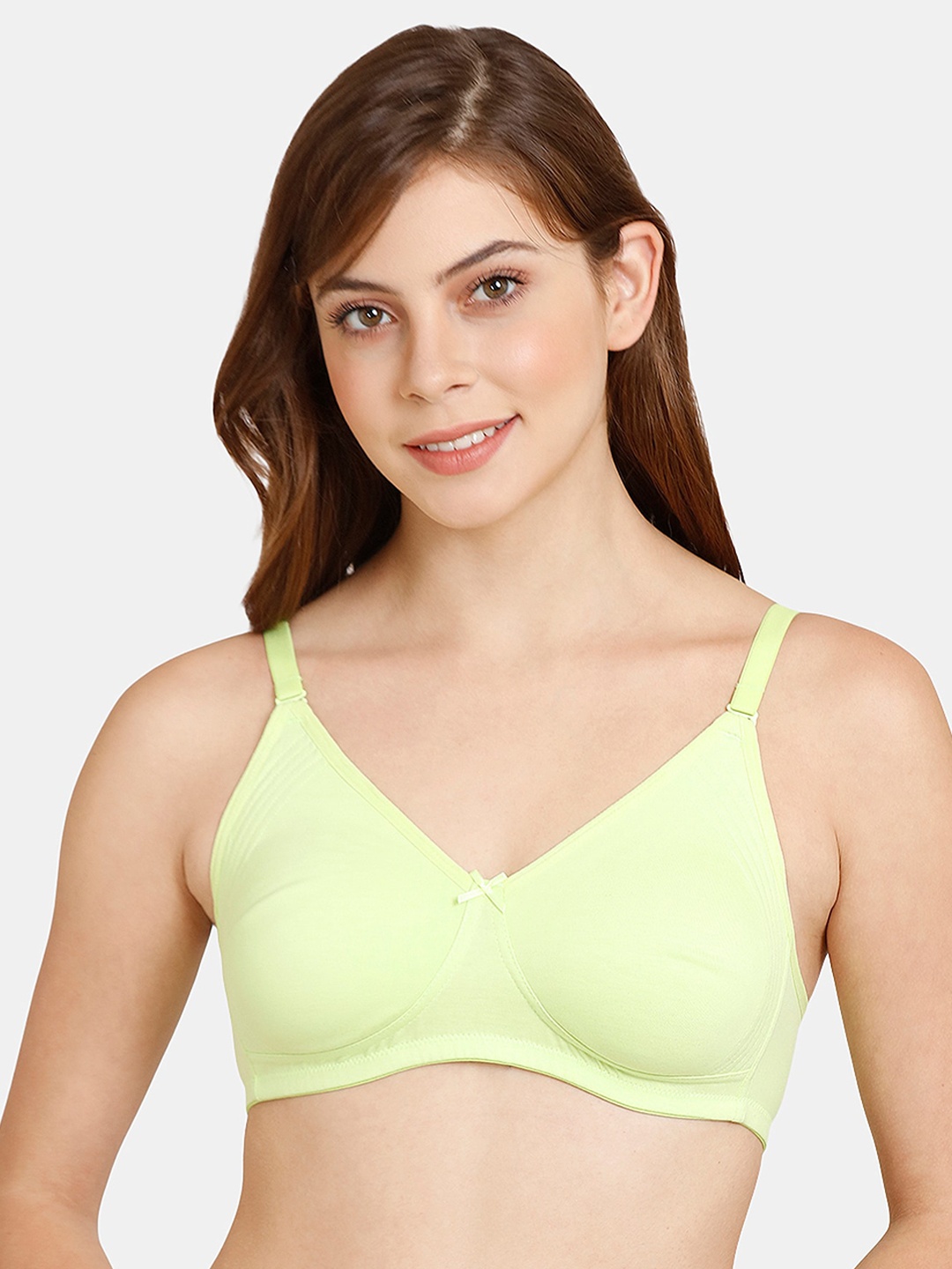 

Rosaline by Zivame Lime Green Non Padded & Non Wired Solid Bra