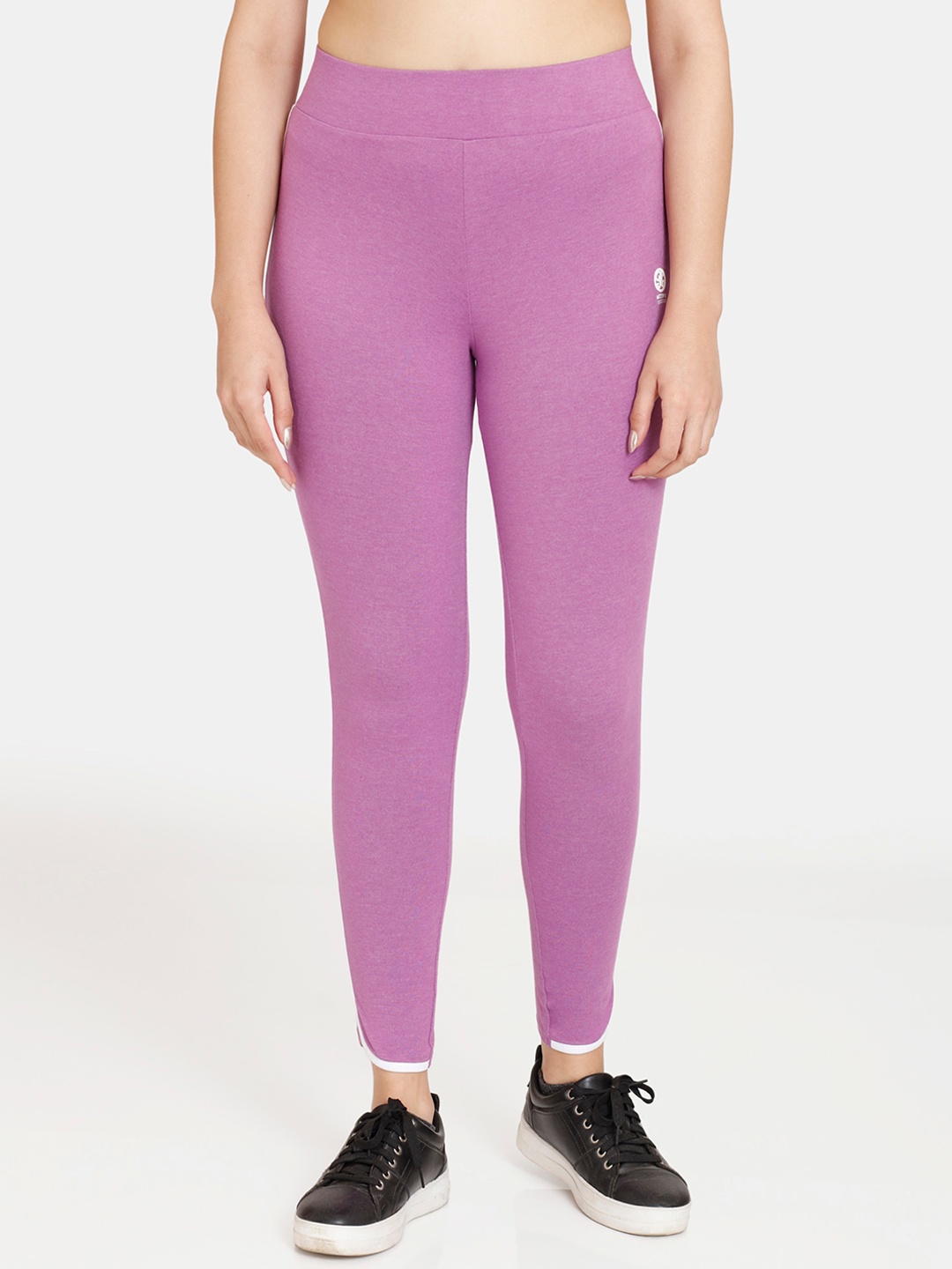 

Rosaline by Zivame Women Purple Solid Ankle-Length Tights