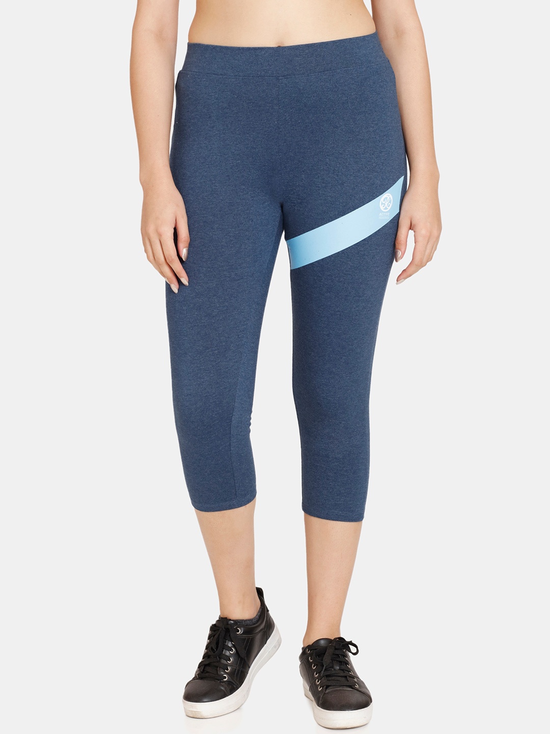 

Rosaline by Zivame Women Blue Skinny Fit Capris