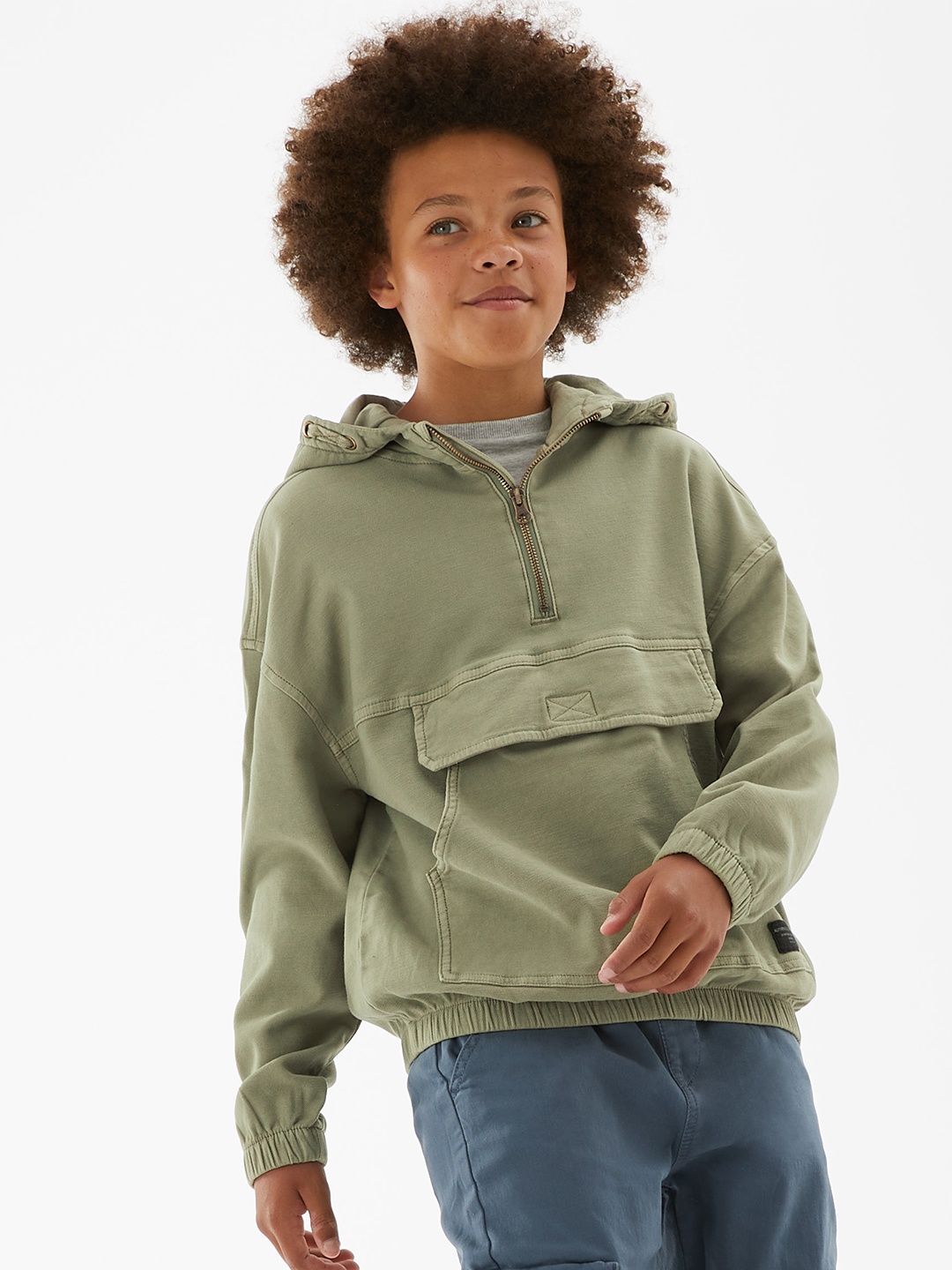 

Marks & Spencer Boys Olive Casual Shirt