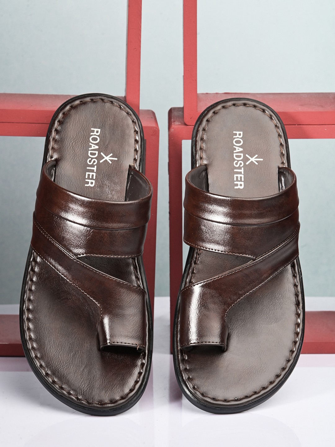 

Roadster Men Brown Faux Leather Casual Slippers