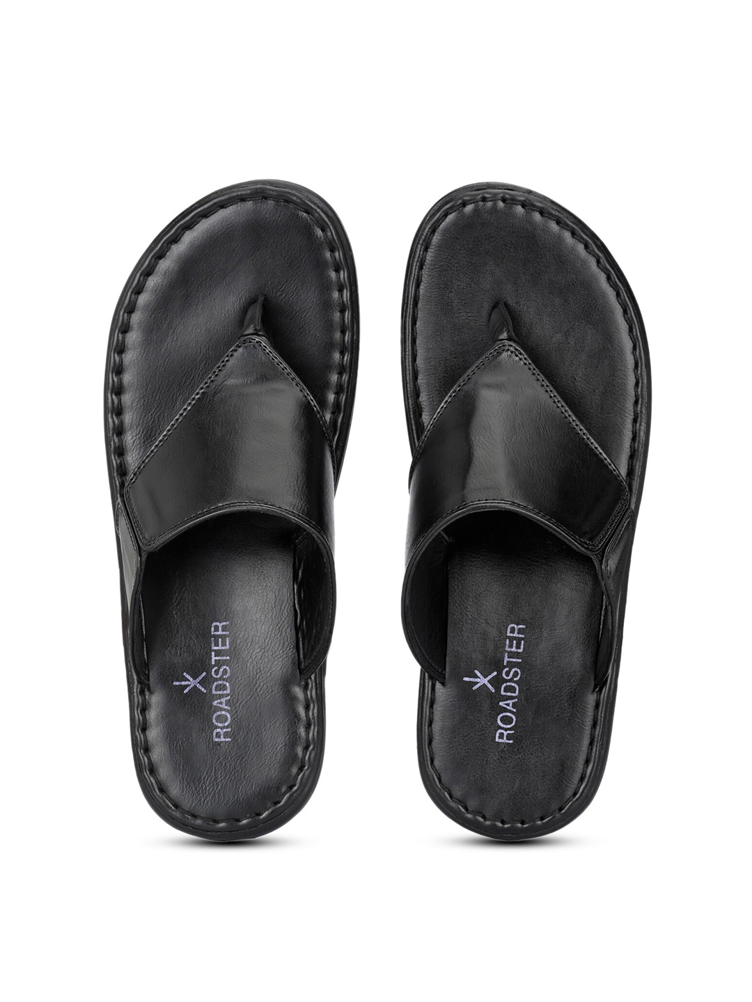 

Roadster Men Black Flip Flops
