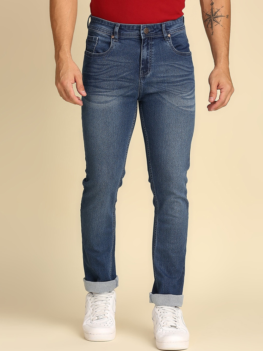 

High Star Men Blue Slim Fit Light Fade Jeans