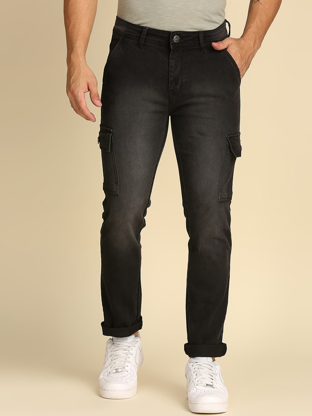 

High Star Men Black Slim Fit Light Fade Jeans