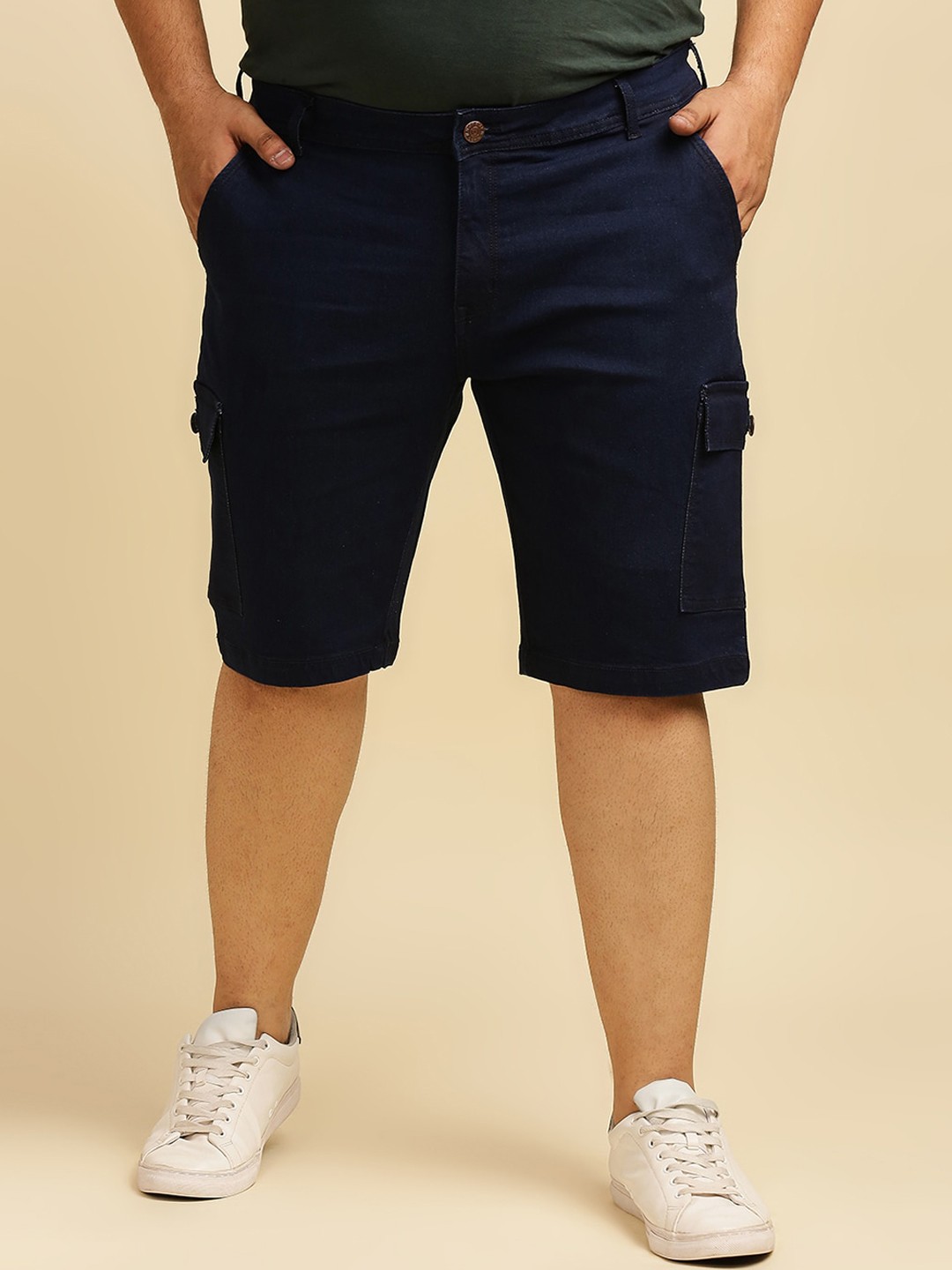 

Freeform by High Star Men Plus Size Slim Fit Cargo Shorts, Blue