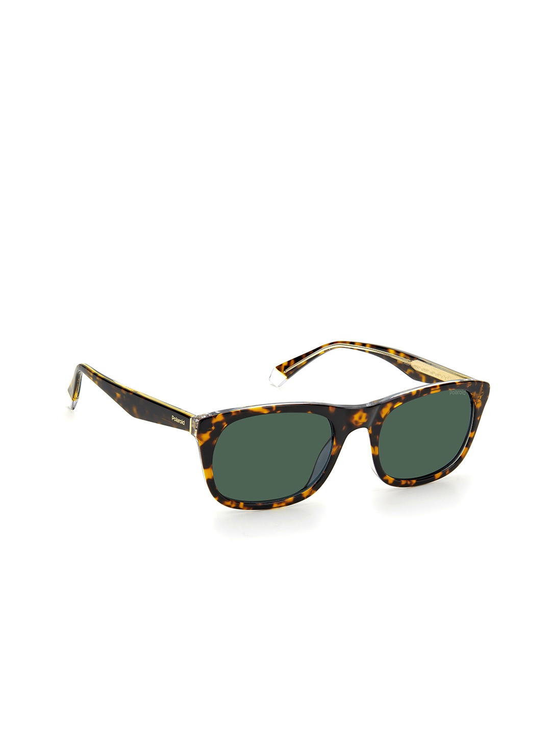 

Polaroid Unisex Green Lens & Brown Square Sunglasses PLD 2104/S/X KRZUC 55/21-Havana