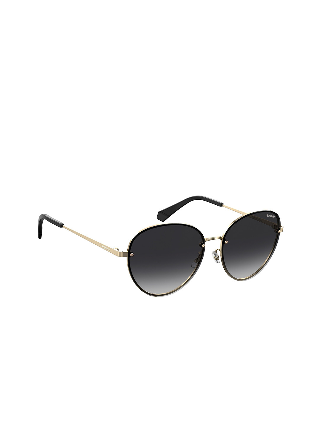 

Polaroid Women Grey Lens & Gold-Toned Round Sunglasses with Polarised and UV Protected Lens