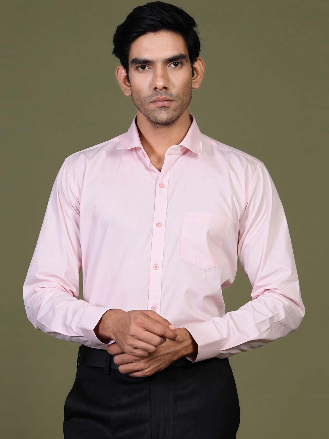

Tistabene Men Cotton Pink Comfort Formal Shirt