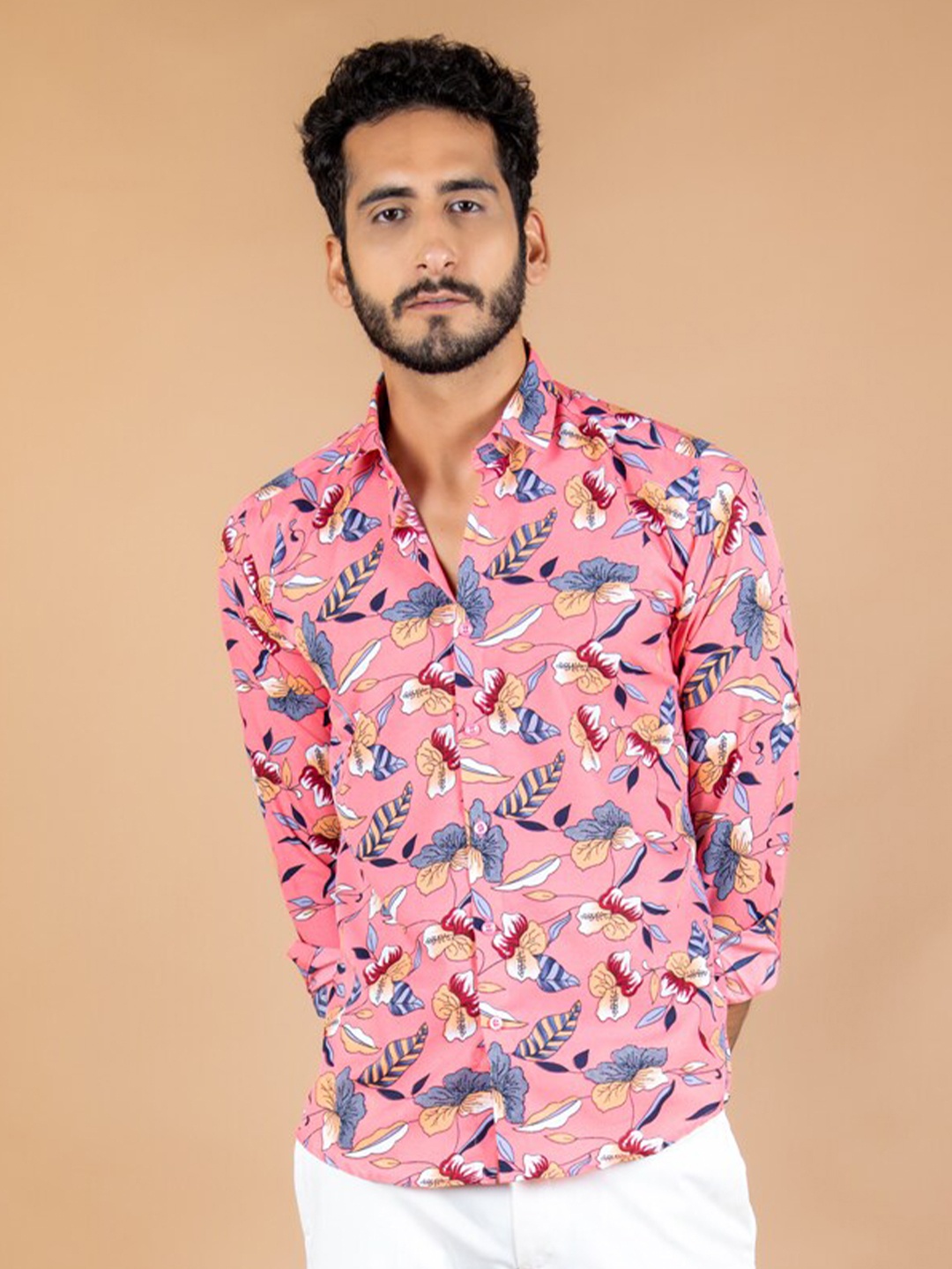 

Tistabene Men Pink Comfort Printed Casual Shirt