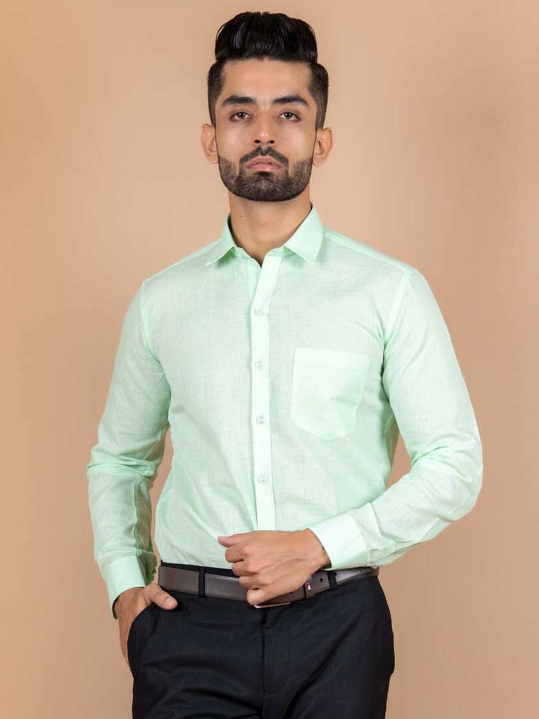 

Tistabene Men Green Comfort Formal Shirt