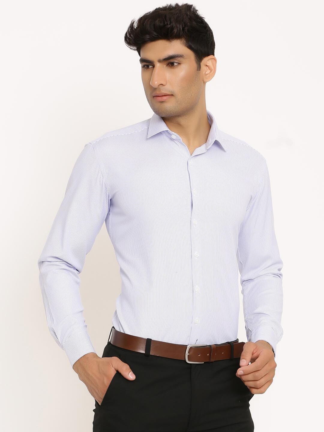 

Tistabene Men Blue Comfort Striped Formal Shirt