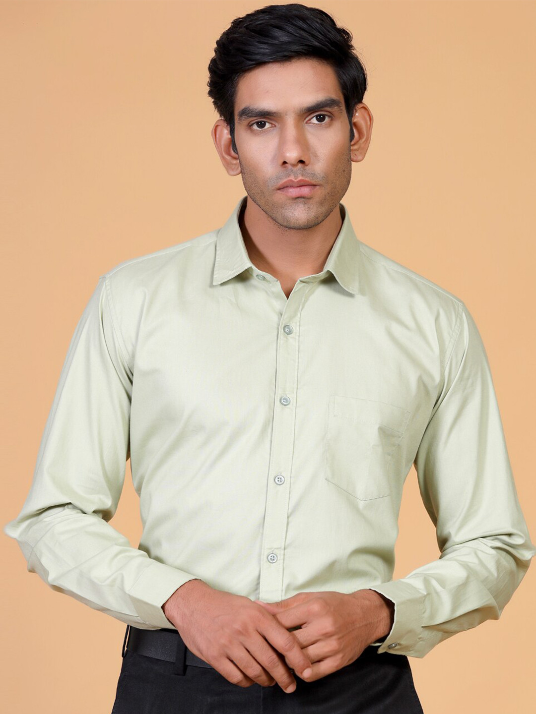 

Tistabene Men Green Comfort Formal Cotton Shirt