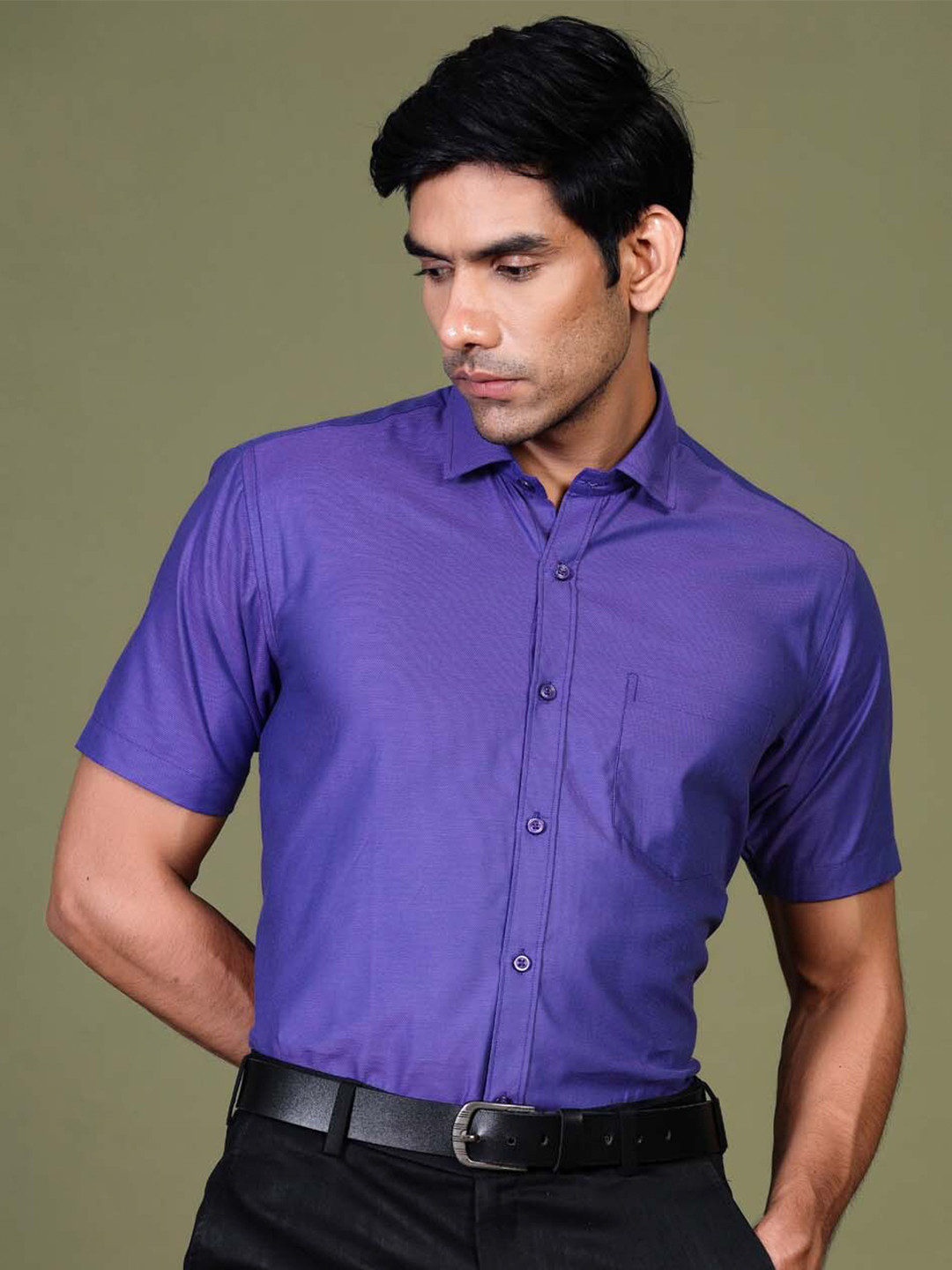 

Tistabene Men Purple Comfort Formal Cotton Shirt