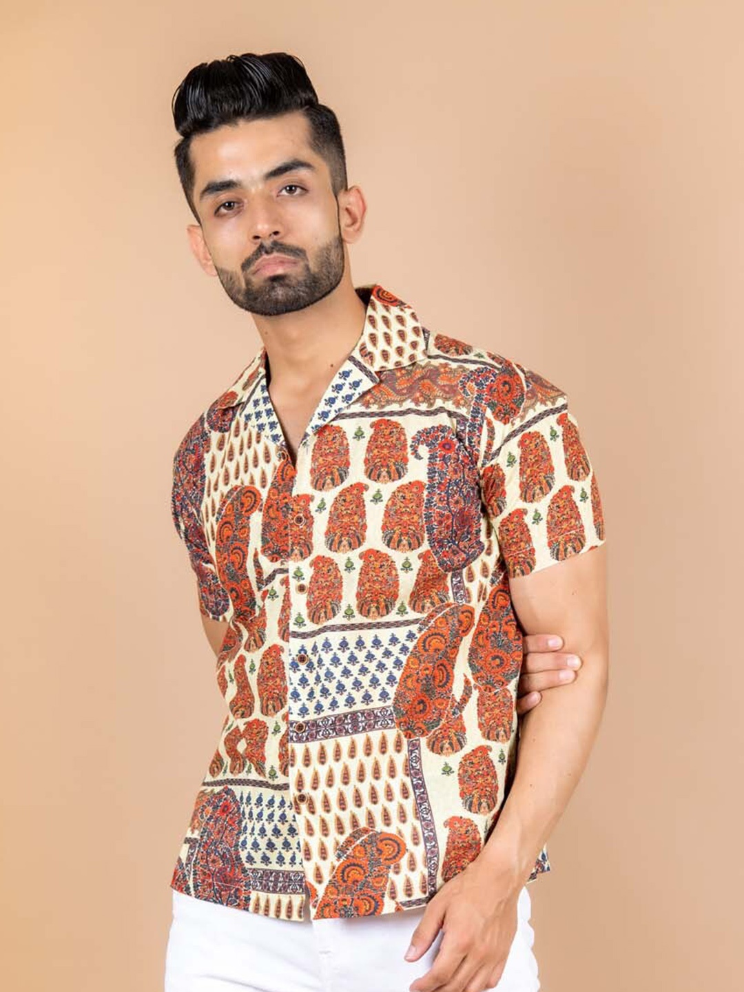 

Tistabene Men Brown Comfort Printed Casual Shirt